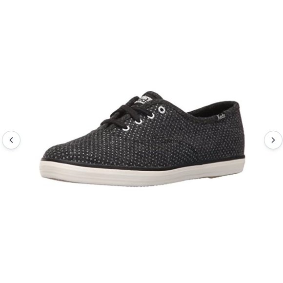 *Keds Women's Champion Glitter Wool Fashion Sneaker, Black - Picture 2 of 7